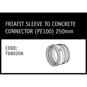 Marley Polyethylene Friafit Sleeve to Concrete Connector (PE100) 250mm - T680206